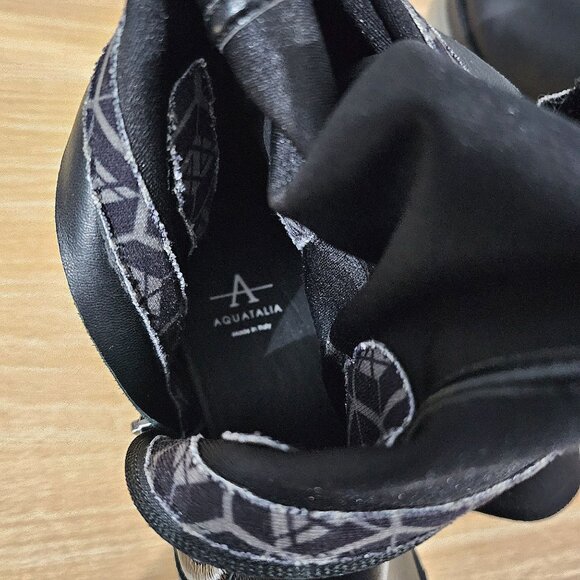 Aquatalia Drew Tall Boot Knee High Combat Naplak Suede Leather Weatherproof 7.5 - Picture 9 of 15